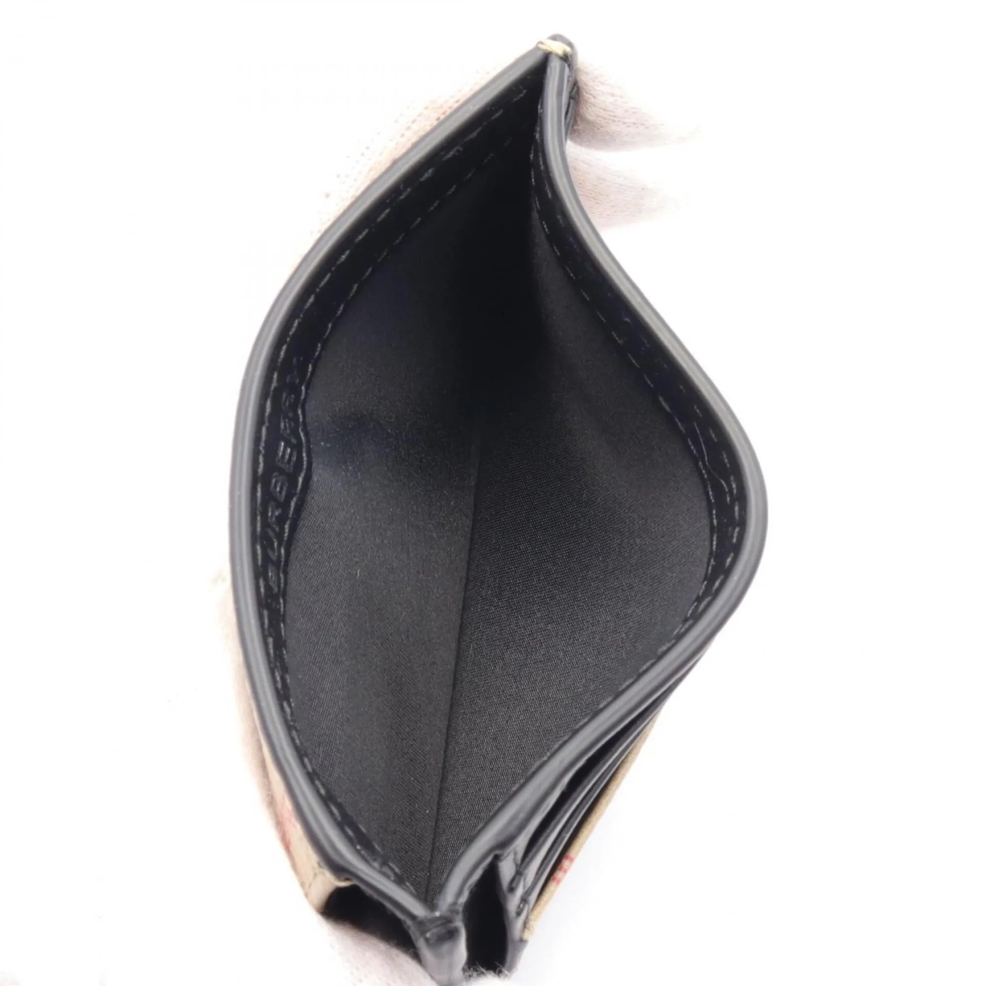 Burberry    Coated Canvas Leather Business Card Case (Pre-Owned)