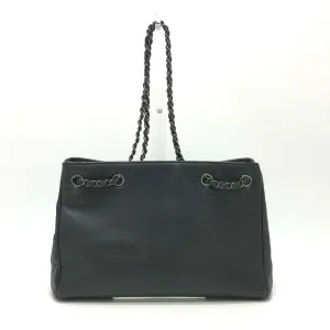 CHANEL Shoulder Bag Caviar skin gray CC COCO Mark Tote Bag Women Used