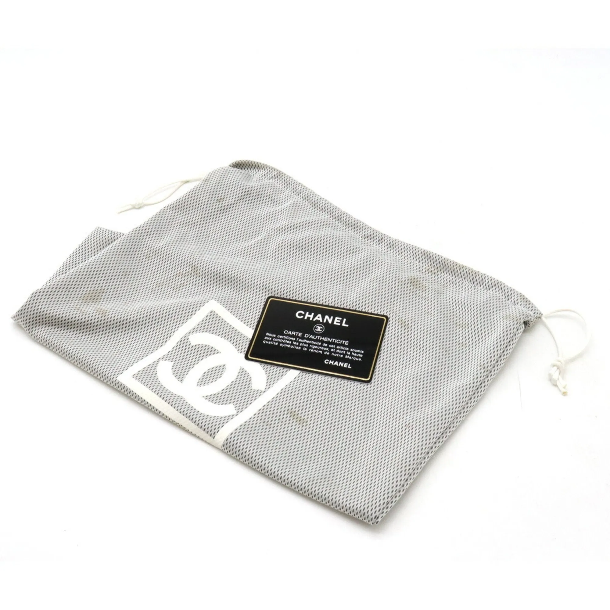 CHANEL Sport Line Camellia Shoulder Bag Pochette Nylon Canvas Ivory White Blue Grey