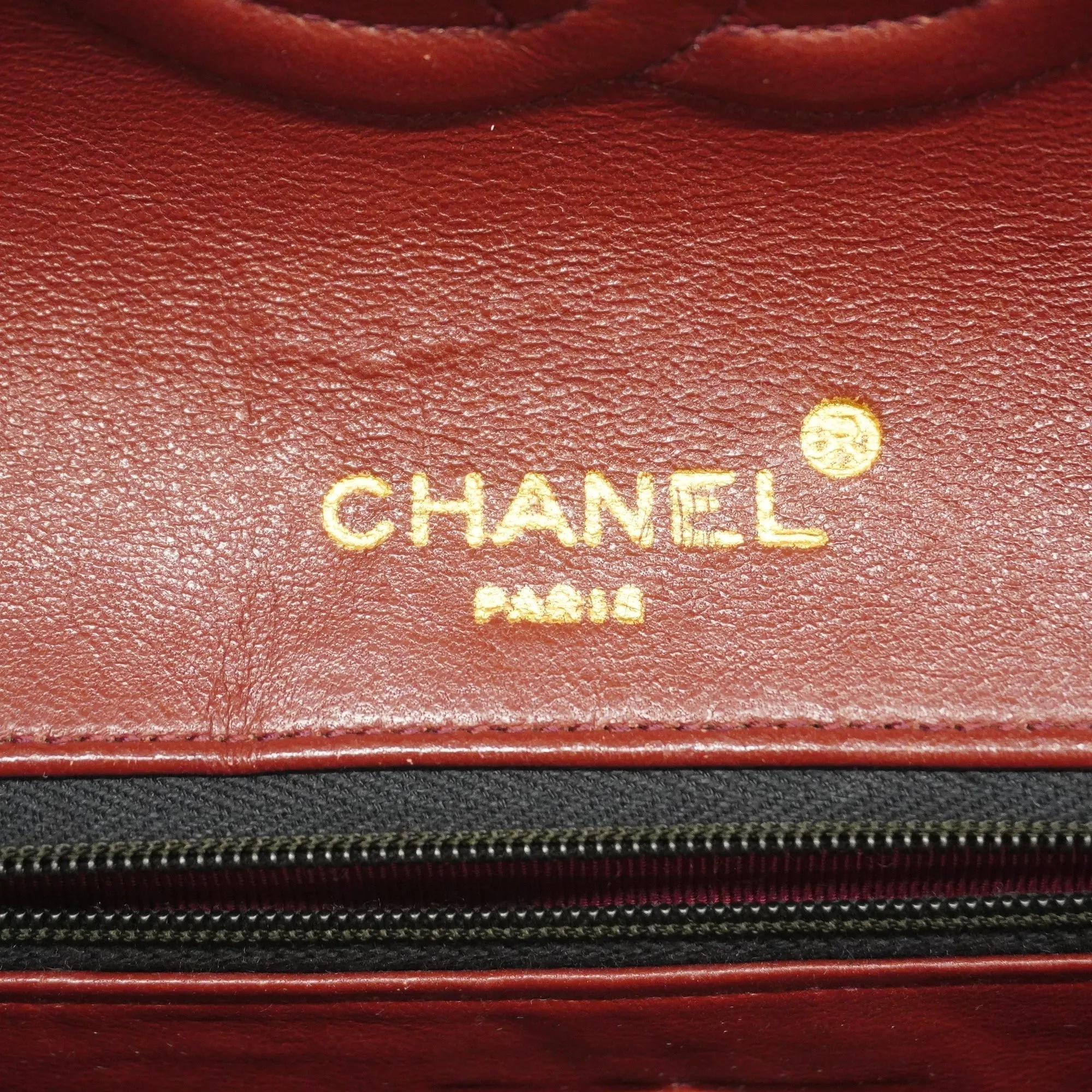 ChanelAuth  Matelasse Chain Shoulder Lambskin Women's Leather Shoulder Bag Black