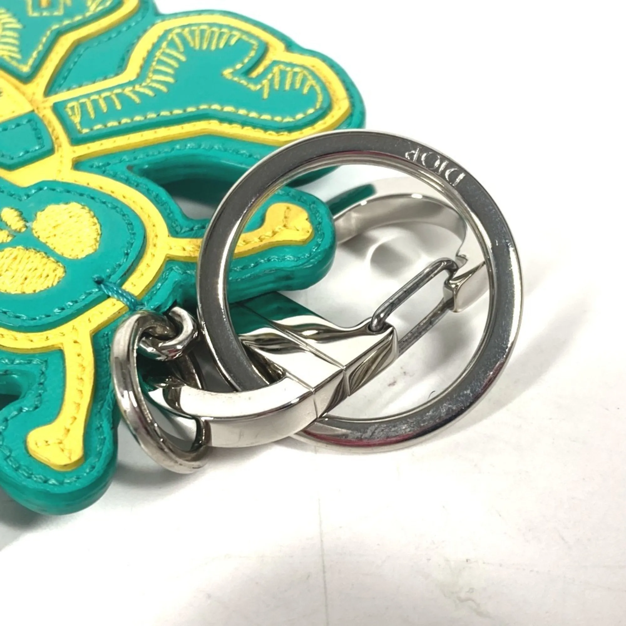 Christian Dior yellow Leather Keyring (Pre-Owned)