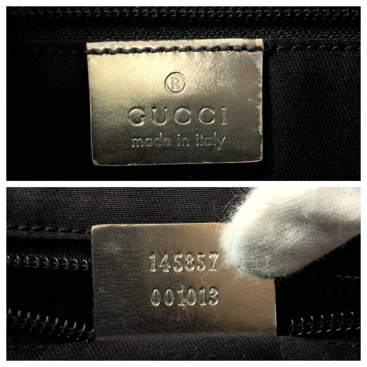 GUCCI Shoulder Bag 145857 GG canvas, enamel Silver SilverMetal Shoulder Bag pochette Women Used
