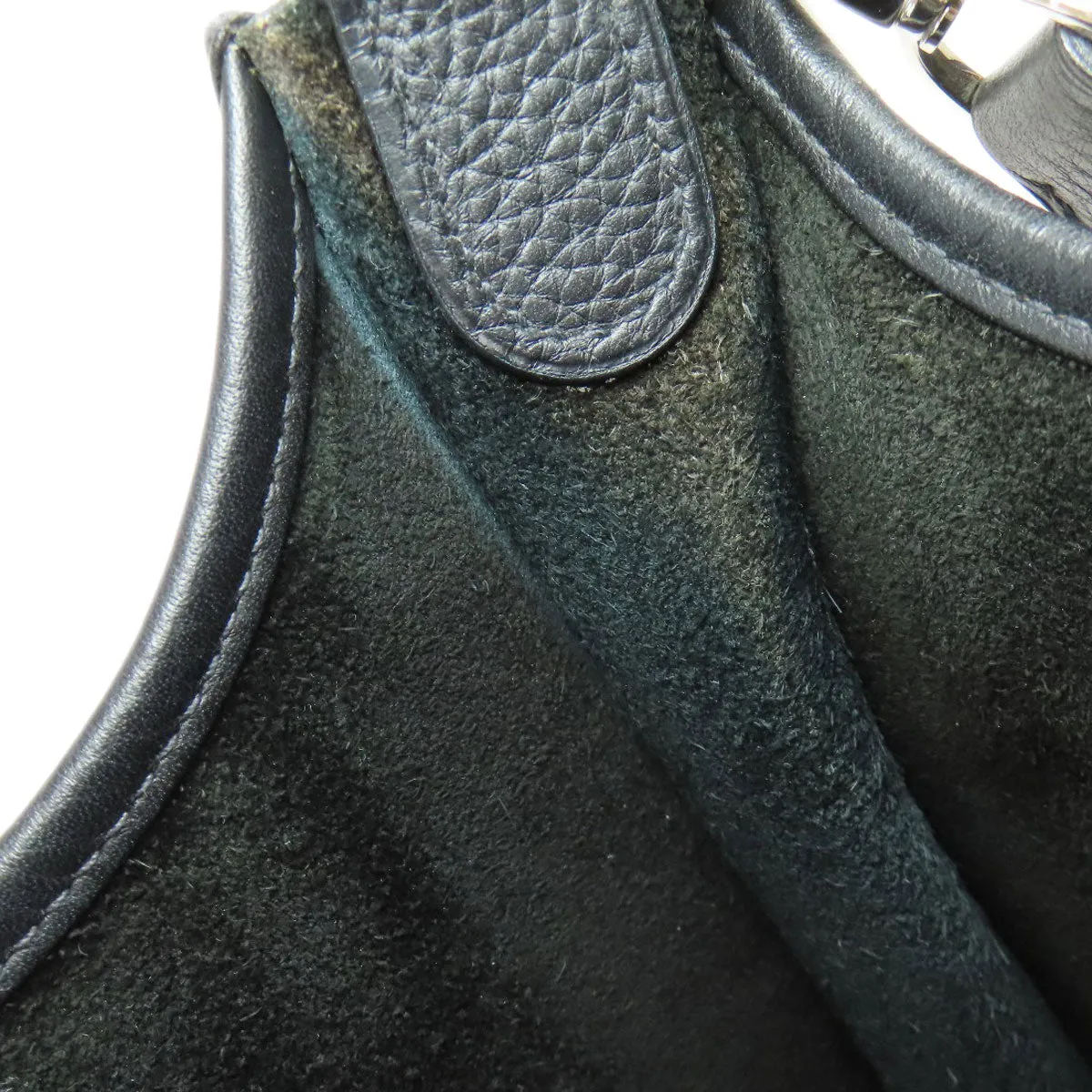 HERMES Shoulder Bag Taurillon Clemence black Evelyn 3 PM SilverMetal