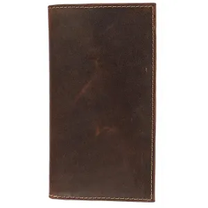 Hunter Leather Distressed Checkbook Cover Wallet