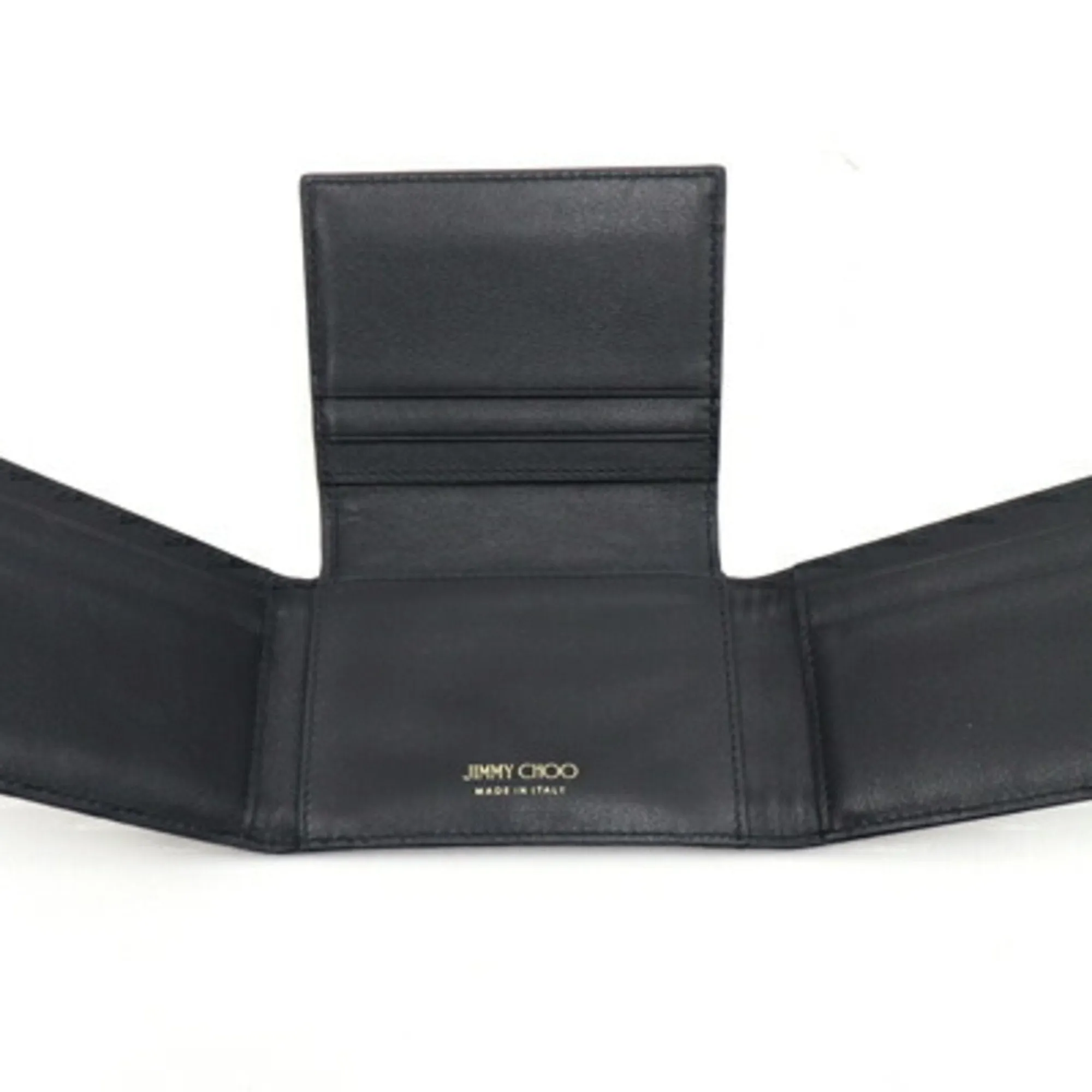 Jimmy Choo Leather Jacquard Card Case (Pre-Owned)