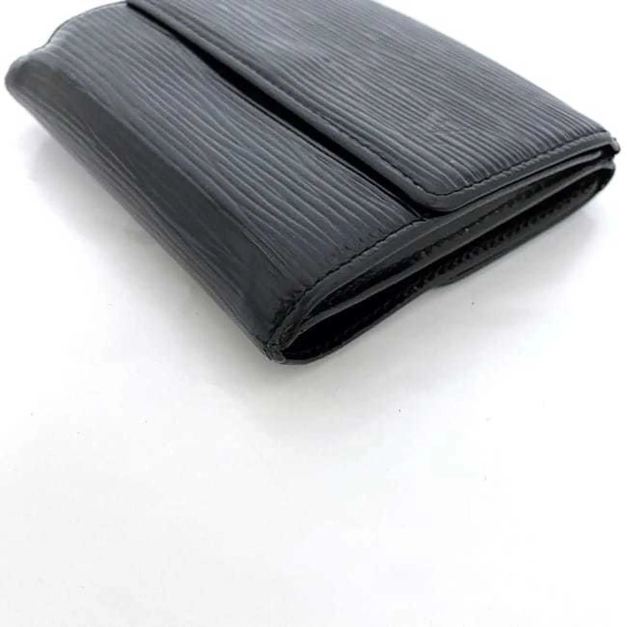 Louis Vuitton Noir Epi Leather Wallet (Tri-Fold) (Pre-Owned)