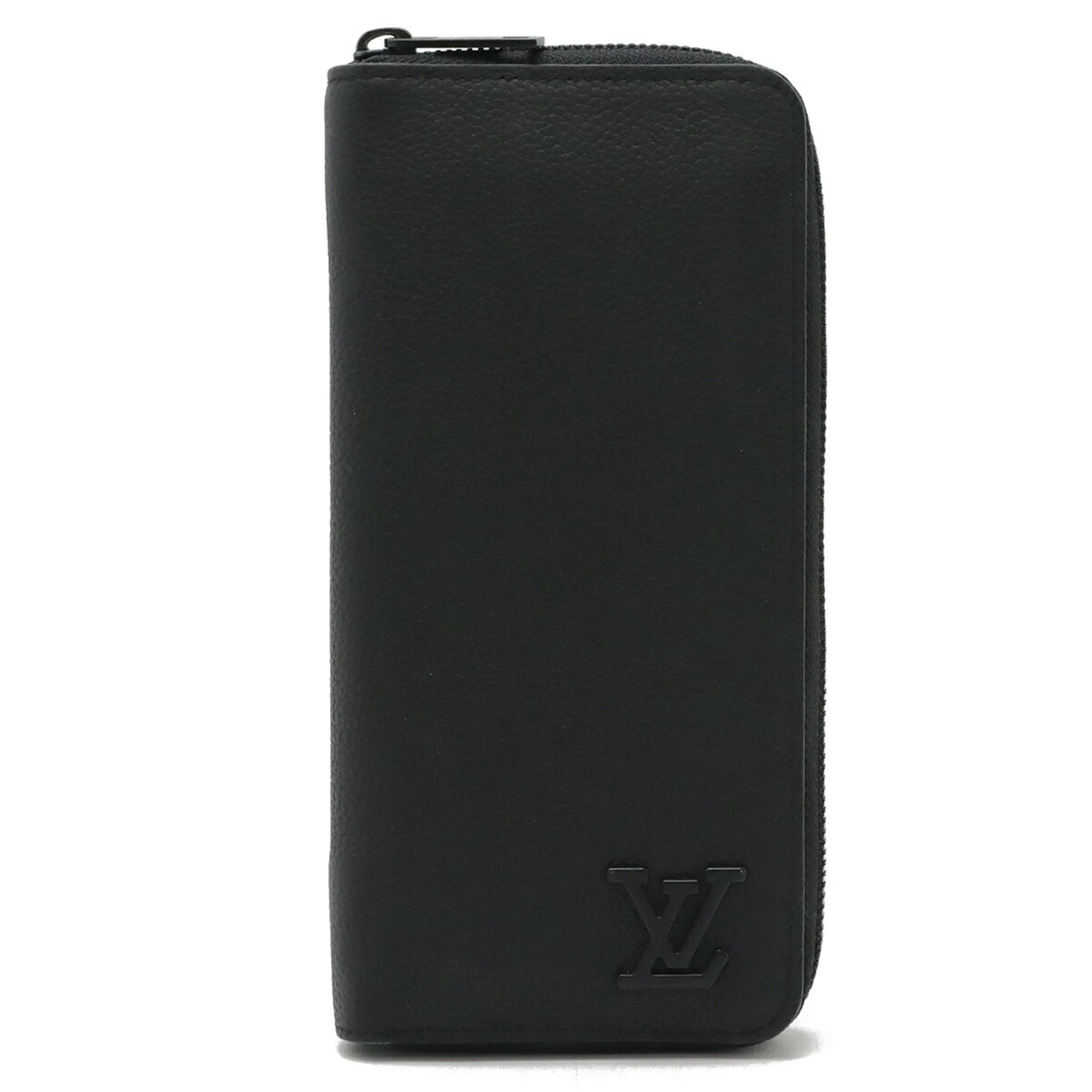 Louis Vuitton Noir Leather Long Wallet (Bi-Fold) (Pre-Owned)