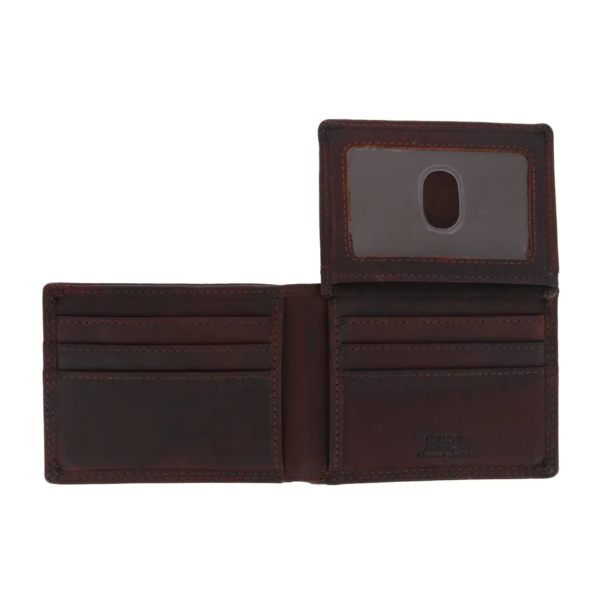 Men's RFID Vintage Leather Bifold Wallet with ID Flap