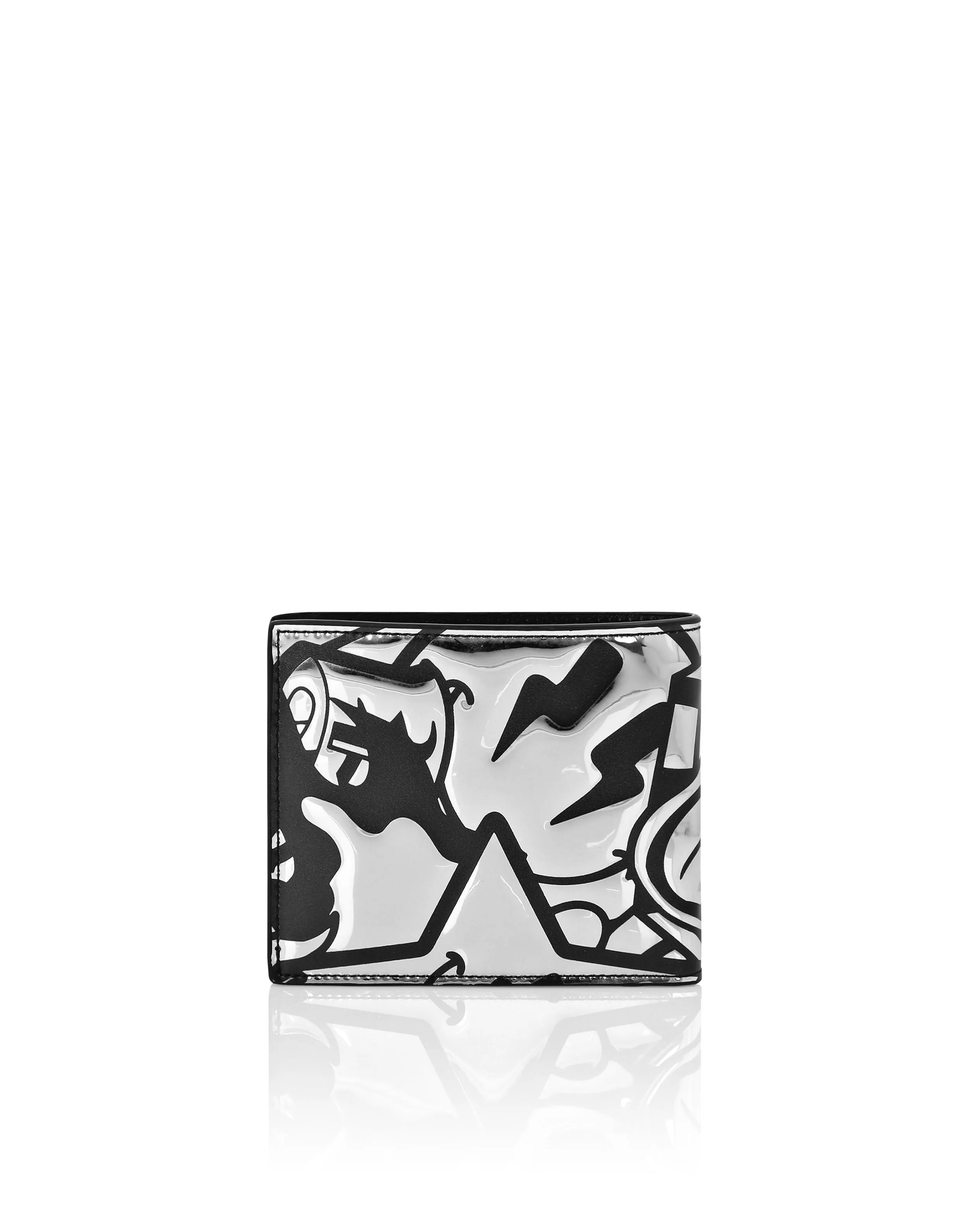 Mirror Leather French Wallet Smile