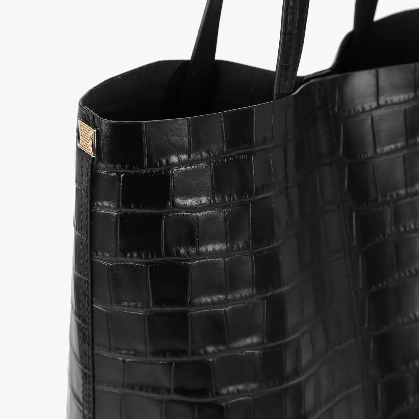 Nudist Portrait Tote - Embossed Black