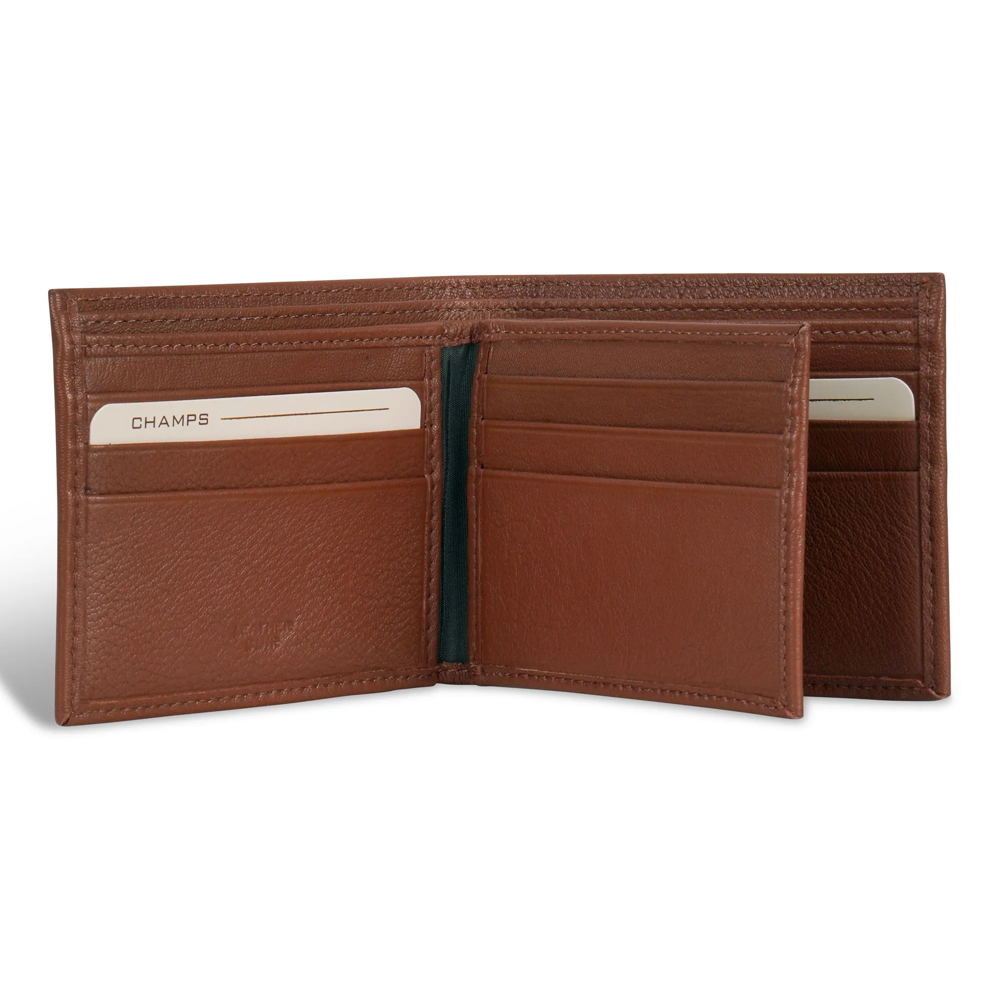 Onyx / Leather Center Wing Wallet