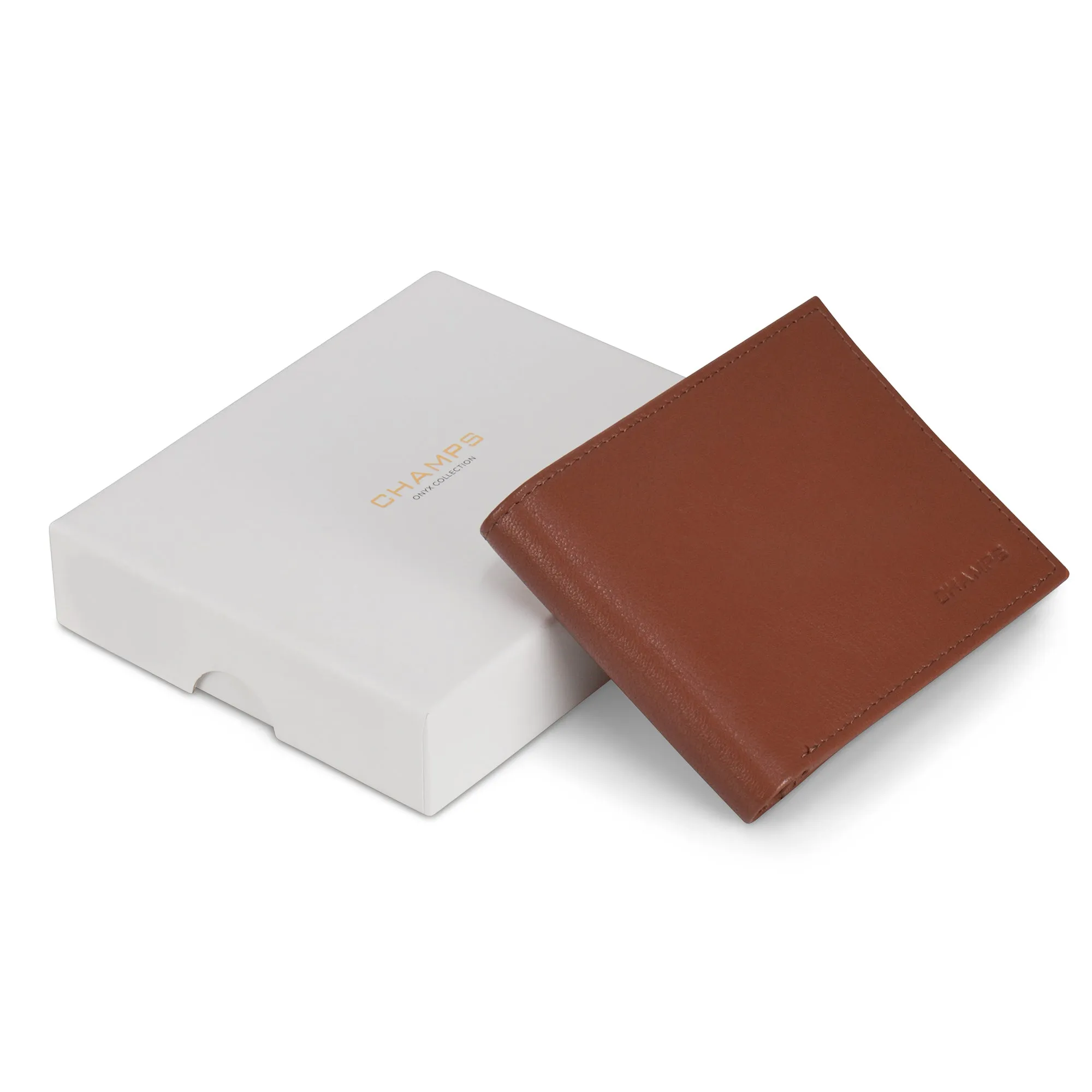 Onyx / Leather Center Wing Wallet