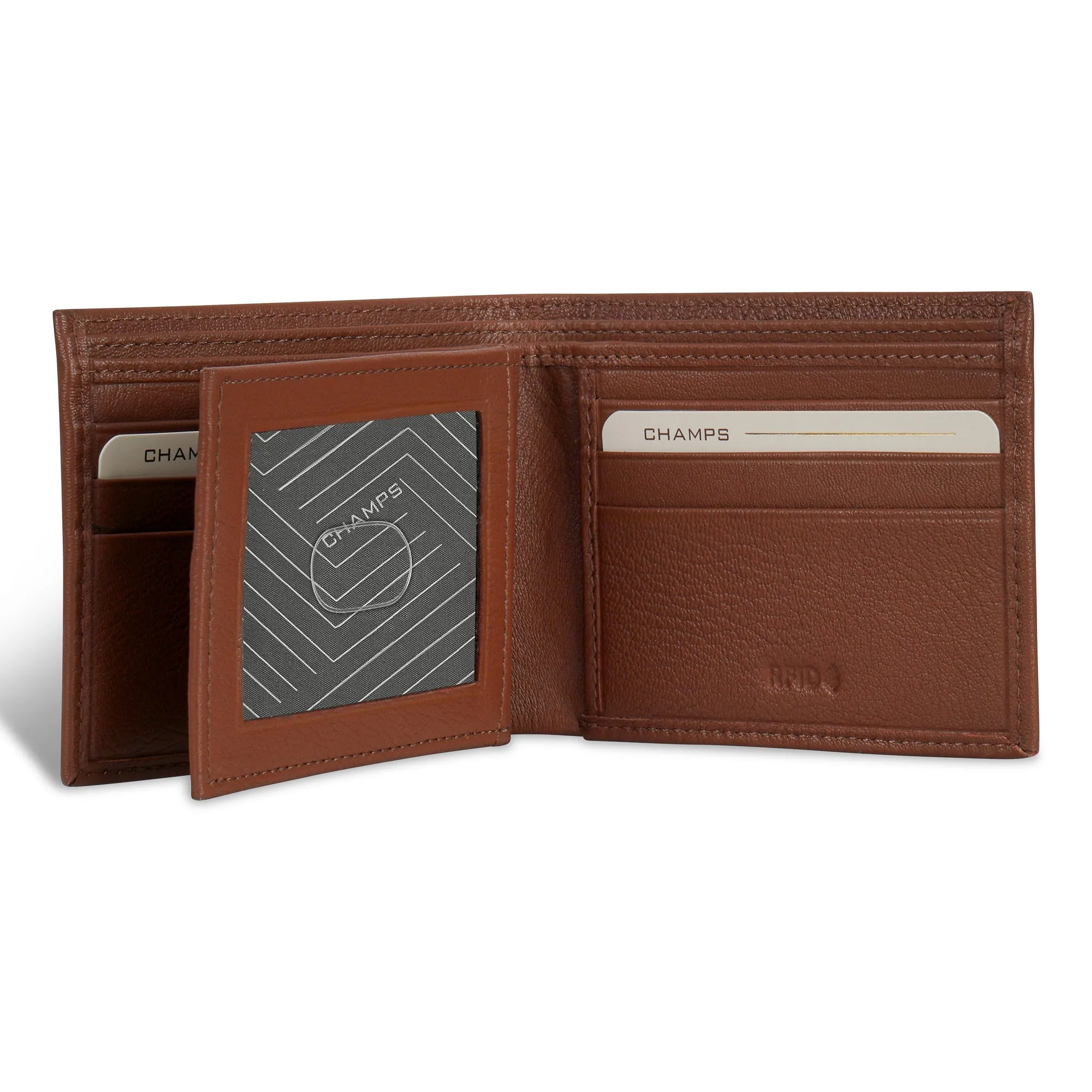Onyx / Leather Center Wing Wallet