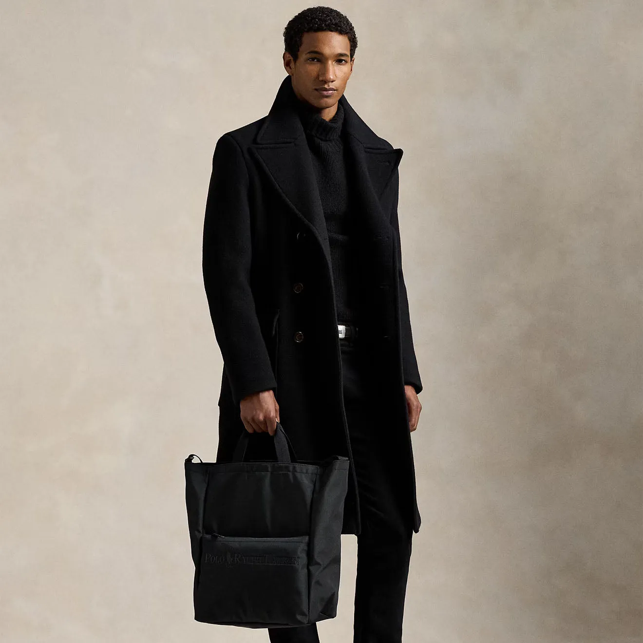 Polo Ralph Lauren Tonal Logo Tote Black