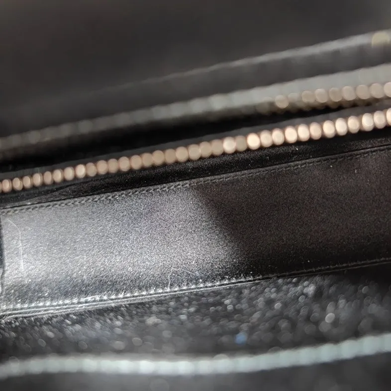 Preloved Dior Lady Dior Black Woven Wool Mini Shoulder Bag