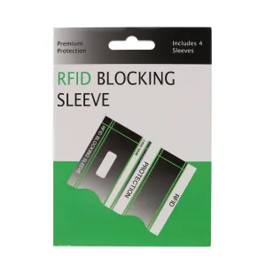 RFID Blocking Card Sleeves (Pack of 4)
