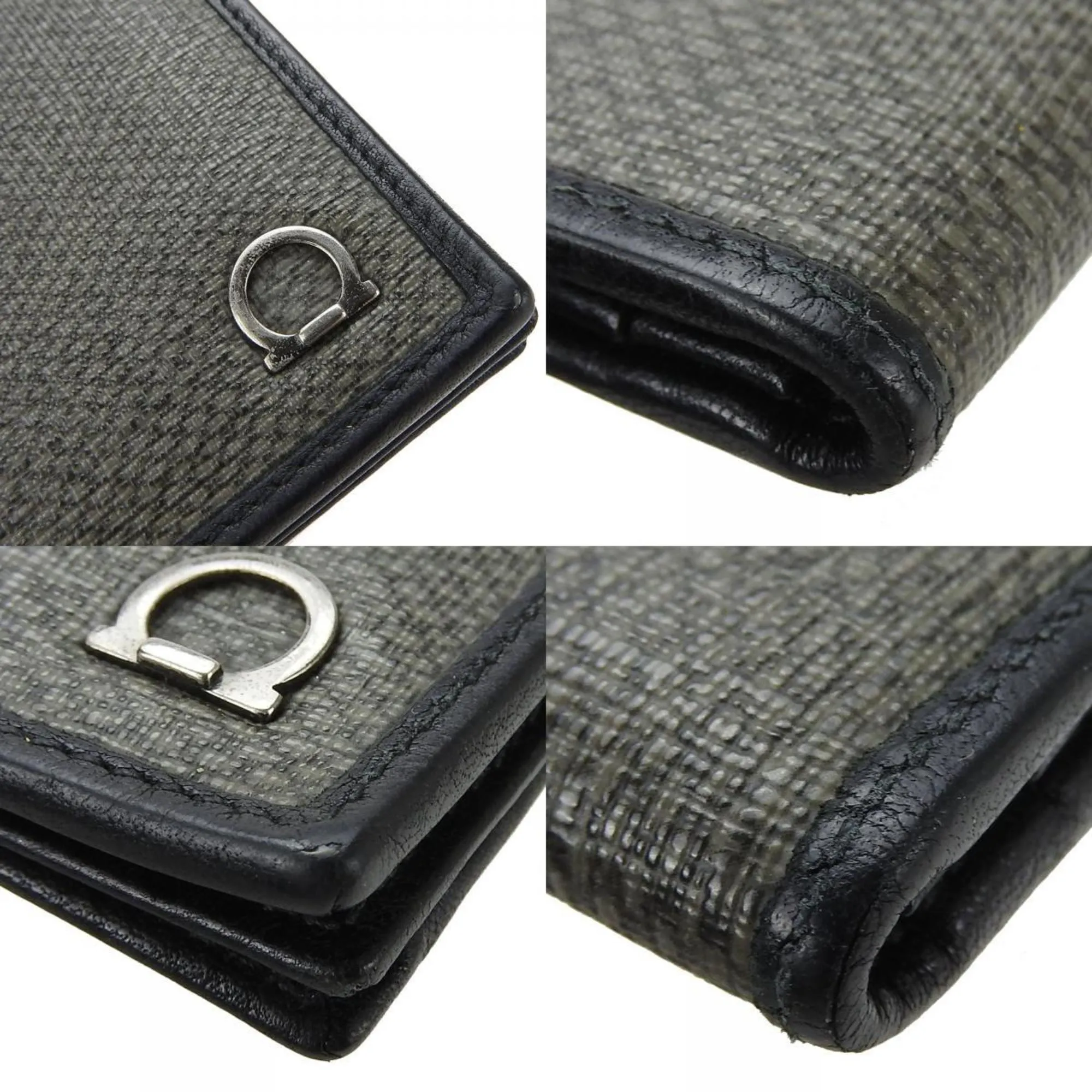 Salvatore Ferragamo Gancini  Pvc Leather Long Wallet (Bi-Fold) (Pre-Owned)