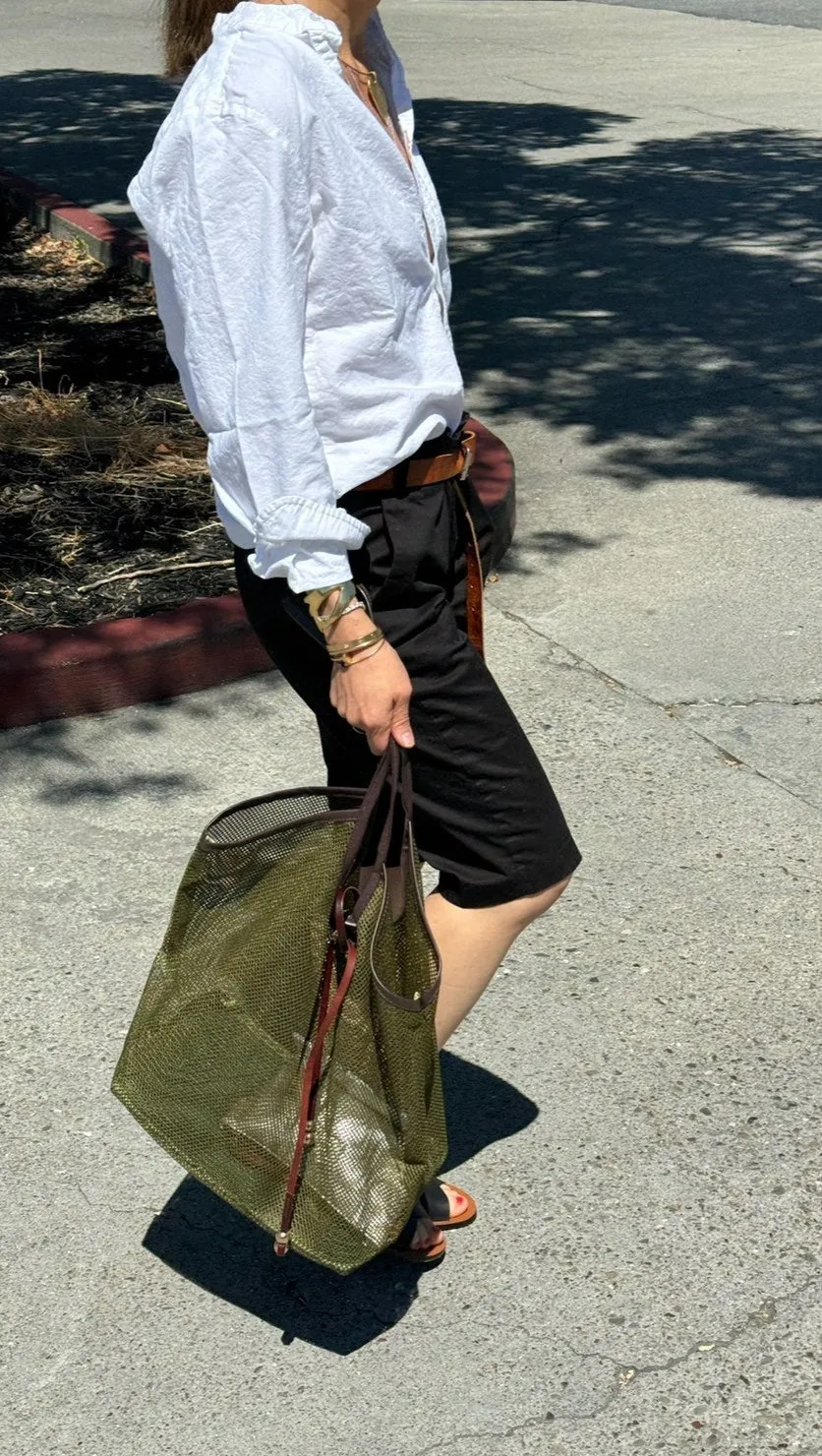 The Tokyo Shopper - Olive/Brown